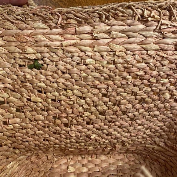 J. Crew Large Woven Basket Tote Bag Purse Approx. 6”D x18”L ~6.75-7.25” drop - Picture 8 of 15